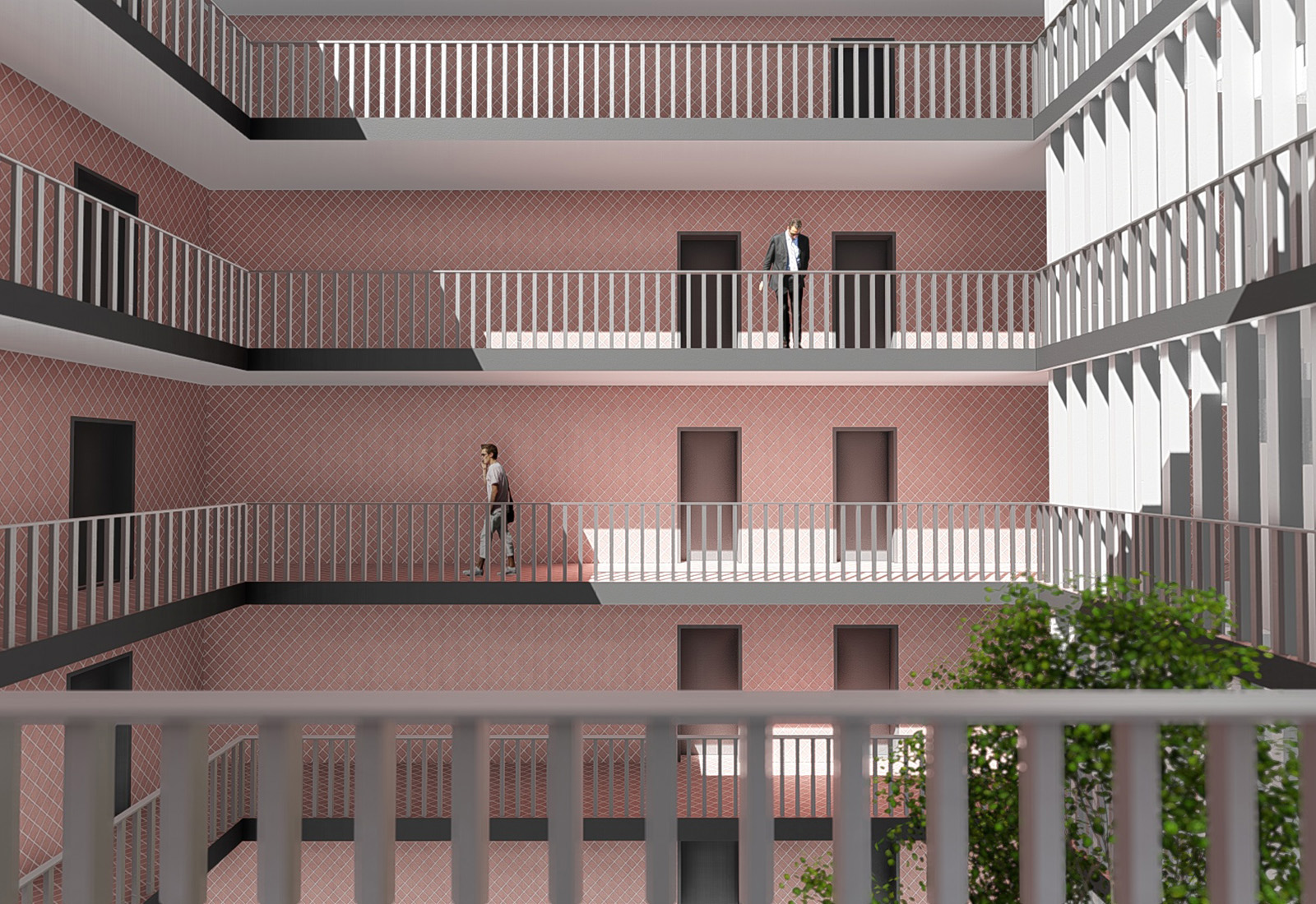 Residential Sydney render atrium