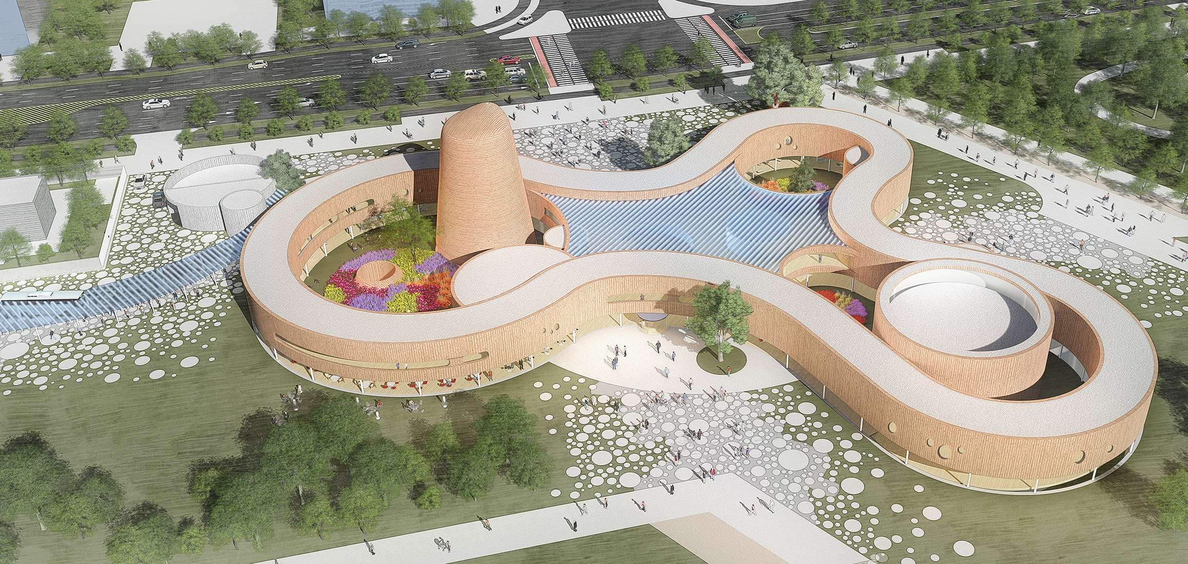 National Museum of World Writing in Seoul Aerial View