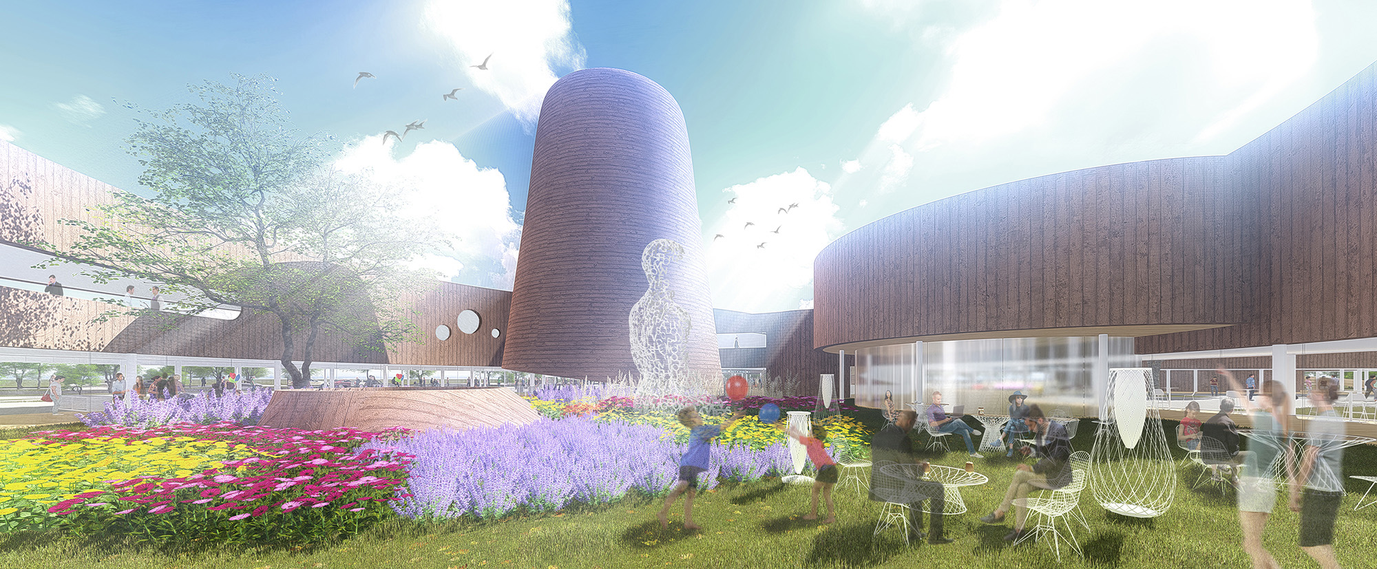 National Museum of World Writing courtyard view